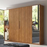 Guarda Roupa Casal 6 Portas Com Espelho E 6 Gavetas Atrice Amêndola Touch - 1