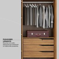 Guarda Roupa Casal 6 Portas Com Espelho E 6 Gavetas Atrice Amêndola Touch - 9