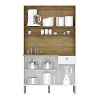 Armário De Cozinha Compacta 6 Portas 1 Gaveta Style Freijó-supremo-cp-ripado - 3