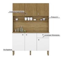 Armário De Cozinha Compacta 6 Portas 1 Gaveta Style Freijó-supremo-cp-ripado - 5