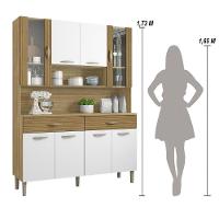 Armário De Cozinha Compacta 8 Portas 2 Gavetas Golden Freijó Freijó-supremo-cp-ripado Freijó