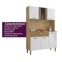 Armário De Cozinha Compacta 6 Portas 1 Gaveta Pan Freijó Freijó-supremo-cp-ripado Freijó - 6