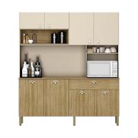 Armario De Cozinha Compacta 8 Portas 1 Gaveta Core Freijó-vanilla - 6