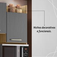 Armário De Cozinha Compacta Mdf 6 Portas Modena Plus Freijó-gris - 7