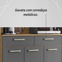 Armário De Cozinha Compacta Mdf 6 Portas Modena Plus Freijó-gris - 9