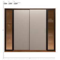 Guarda Roupa Casal 4 Portas Vidro Reflecta E 4 Gavetas Laredo - Nogueira-nude Prime Tx - 2