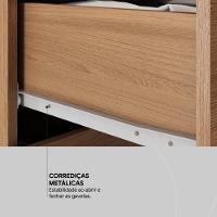 Guarda Roupa Casal 6 Portas E 3 Gavetas Prático Amêndola Touch - 5