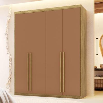 Guarda Roupa Casal 4 Portas 3 Gavetas Pequim-camarim Nature-camarim