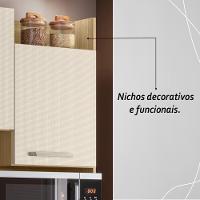 Armário De Cozinha Compacta Mdf 6 Portas Modena Plus Freijó-soft - 2