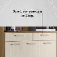 Armário De Cozinha Compacta Mdf 6 Portas Modena Plus Freijó-soft - 9