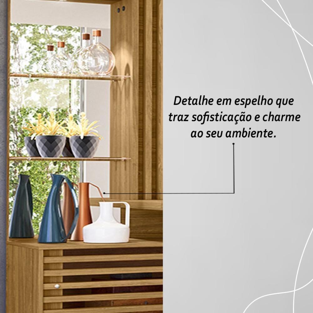 Estante Home Theater 2 Portas Com Espelho Led Frizz Plus - Cumaru - 6