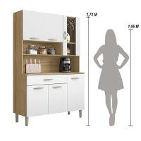 Armário De Cozinha Compacta 6 Portas 1 Gaveta Golden Freijó-supremo - 6