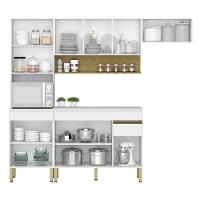 Armário De Cozinha Completa 120 Com Balcão Com Tampo 9 Portas Line Freijó-supremo - 3