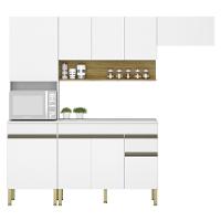 Armário De Cozinha Completa 120 Com Balcão Com Tampo 9 Portas Line Freijó-supremo - 10