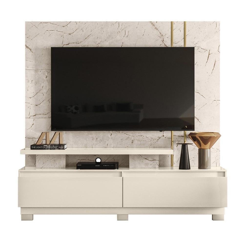 Estante Home Theater Para Tvs Até 75 Polegadas New Apolo - Calacata/off White - 8