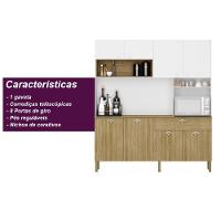 Armario De Cozinha Compacta 8 Portas 1 Gaveta Core Freijó-supremo