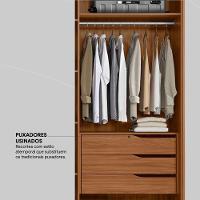 Guarda Roupa Casal 6 Portas Com Espelho E 6 Gavetas Atrice Nogueira Touch - 8