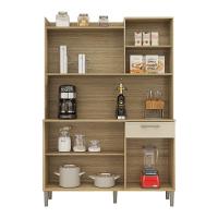 Armário De Cozinha Compacta 6 Portas 1 Gaveta Gênova Freijó-vanilla