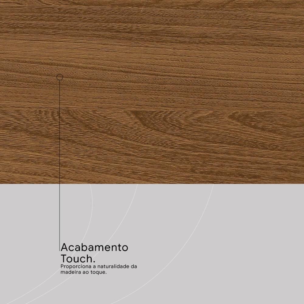 Guarda Roupa Casal 4 Portas Com Espelho E 4 Gavetas Bilbao Amêndola Touch-off White - 4