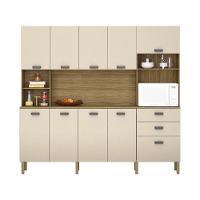 Armario De Cozinha Compacta 10 Portas 2 Gavetas Intense Freijó-nero - 6