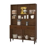 Armário De Cozinha Compacta 8 Portas 2 Gavetas Golden-cp-ripado Nogueira-off White-cp-ripado - 3