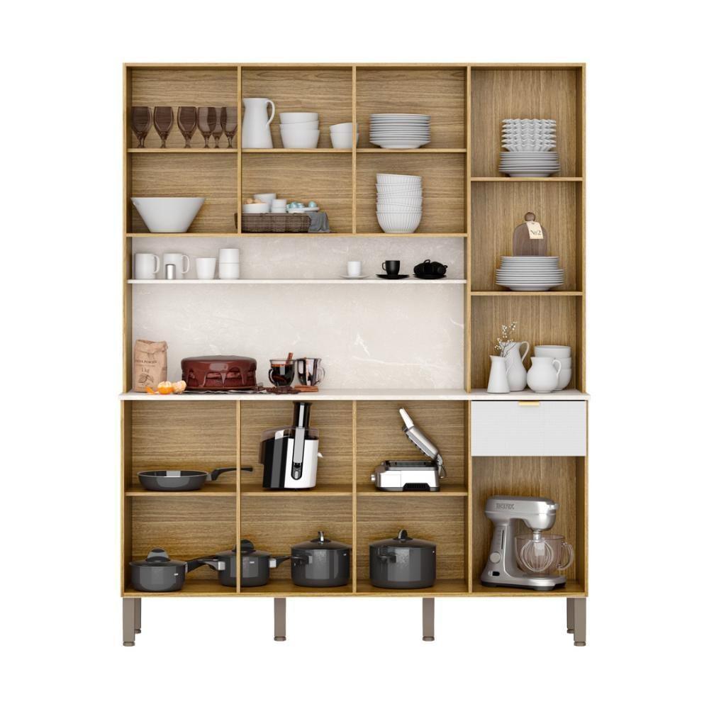 Armario De Cozinha Compacta 8 Portas 1 Gaveta Slow Freijó-artico-riscatto - 3