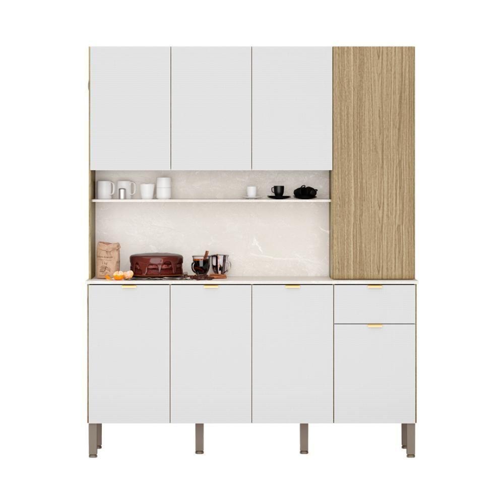 Armario De Cozinha Compacta 8 Portas 1 Gaveta Slow Freijó-artico-riscatto - 7