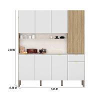 Armario De Cozinha Compacta 8 Portas 1 Gaveta Slow Freijó-artico-riscatto - 2