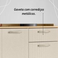 Armário De Cozinha Compacta Mdf 6 Portas 1 Gaveta Gênova Plus Freijó-soft - 5