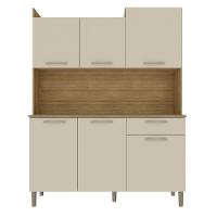 Armário De Cozinha Compacta Mdf 6 Portas 1 Gaveta Gênova Plus Freijó-soft - 9