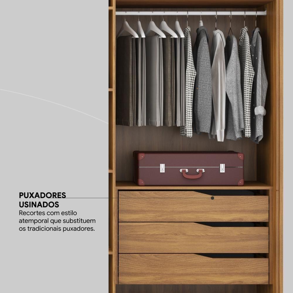 Guarda Roupa Casal 6 Portas E 6 Gavetas Atrice Amêndola Touch - 2