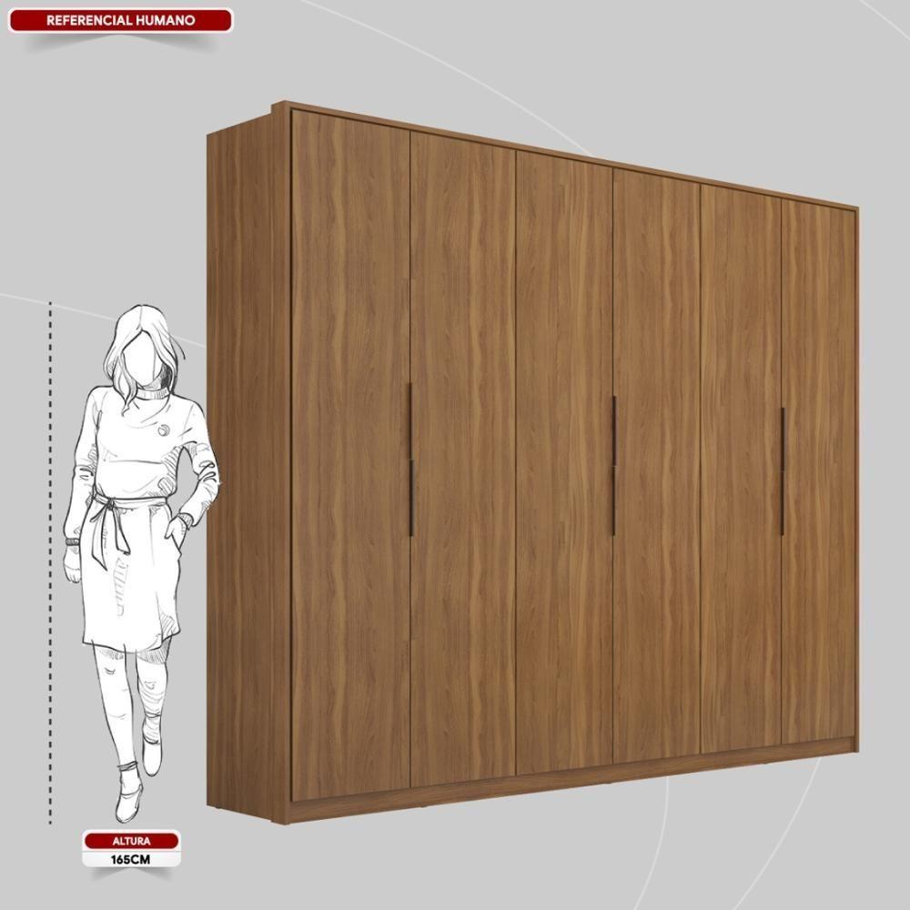 Guarda Roupa Casal 6 Portas E 6 Gavetas Atrice Amêndola Touch - 7