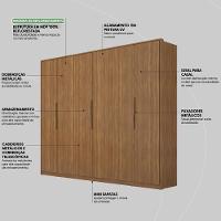 Guarda Roupa Casal 6 Portas E 6 Gavetas Atrice Amêndola Touch - 8