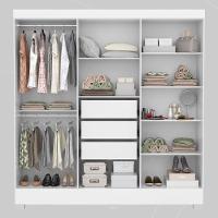 Guarda Roupa Casal 6 Portas E 3 Gavetas Prático Branco - 3