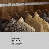 Guarda Roupa Casal 6 Portas E 3 Gavetas Prático Branco - 7