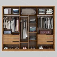 Guarda Roupa Casal 6 Portas Com Espelho E 6 Gavetas Atrice Amêndola-grafito