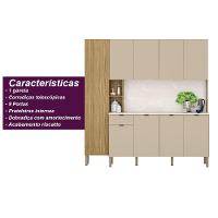 Armario De Cozinha Compacta 9 Portas 1 Gaveta Pulse Freijó-vanilla-riscatto - 5