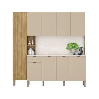 Armario De Cozinha Compacta 9 Portas 1 Gaveta Pulse Freijó-vanilla-riscatto - 6