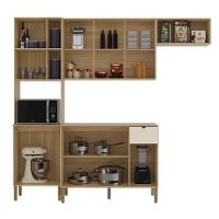 Armário De Cozinha Completa Com Balcão Para Pia Mdf 9 Portas Vert Plus Freijó-soft - 3