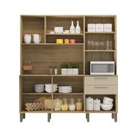 Armario De Cozinha Compacta 6 Portas 2 Gavetas Ferrara Freijó-vanilla - 3