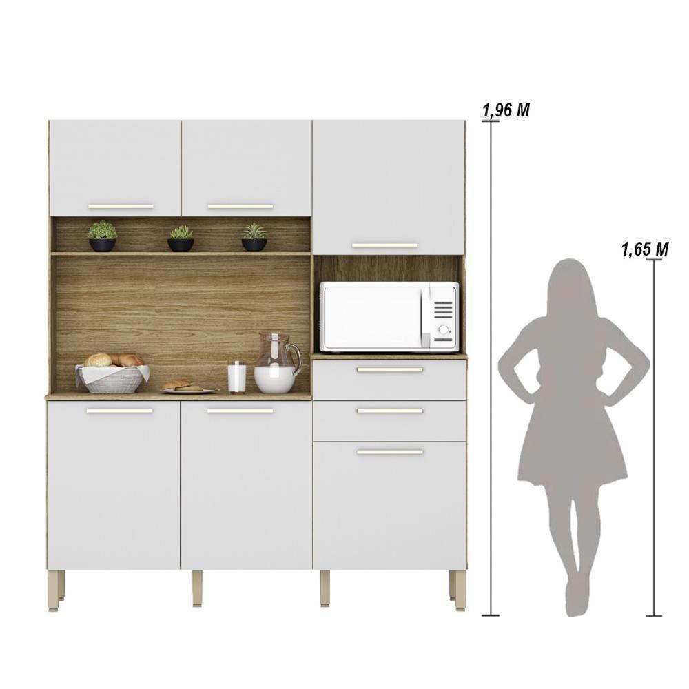 Armario De Cozinha Compacta 6 Portas 2 Gavetas Montesa Freijó-supremo - 2