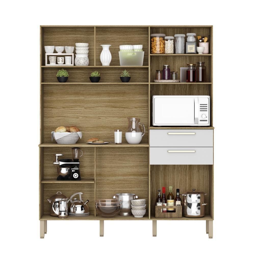 Armario De Cozinha Compacta 6 Portas 2 Gavetas Montesa Freijó-supremo - 4