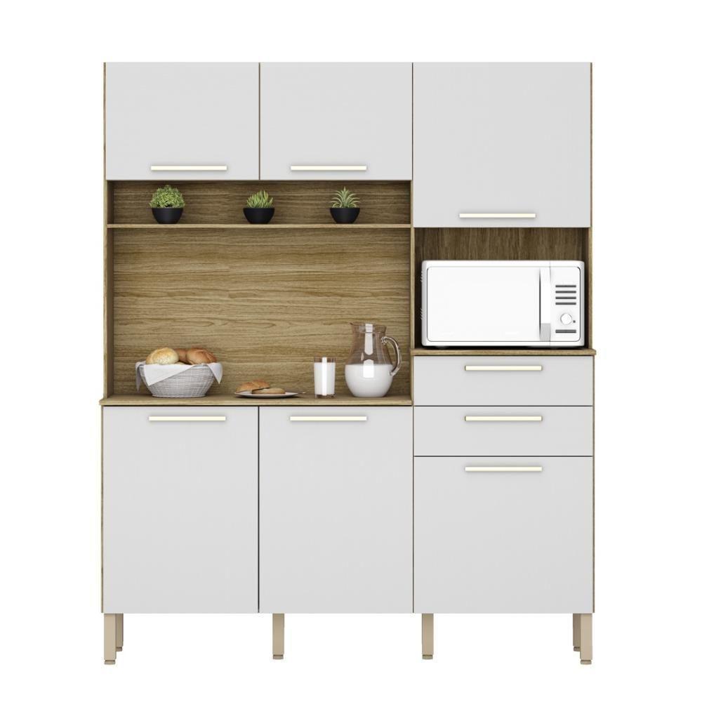 Armario De Cozinha Compacta 6 Portas 2 Gavetas Montesa Freijó-supremo - 5