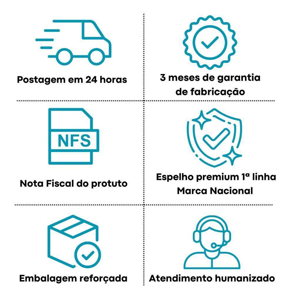 Espelho Redondo Com Iluminação Led Branco Frio - 6000k - 70x70 Cm - 2