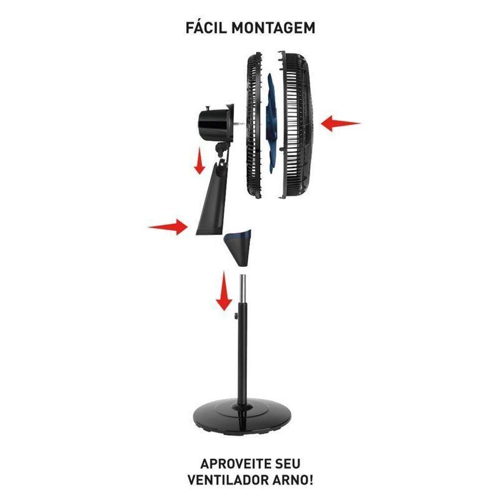 Ventilador De Coluna Arno Xtreme Force Breeze 50cm Preto VB52 110V - 3