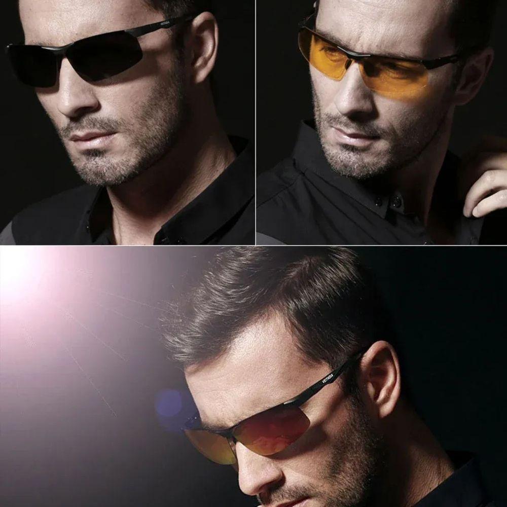 Óculos Alumínio Magnésio Polarizados Visão Noturna Veithdia Preto - 4