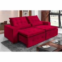 Sofá Spazzio 2lugares 1,60cm Retrátil E Reclinável - De Casa Décor E Estofados Vermelho - 1