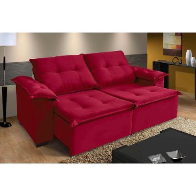 Sofá Berlin 4 Lugares 2,00mt - De Casa Décor E Estofados Vermelho
