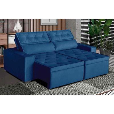 Sofá áustria 4 Lugares 2,00mt -de Casa Décor E Estofados Azul