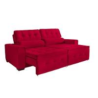 Sofá Dallas 5 Lugares 2,50cm Retrátil E Reclinável - De Casa Décor E Estofados Vermelho - 2
